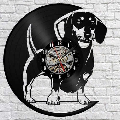 Reloj Corte Laser 2252 Animales Perro Dachshund