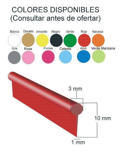 Moldura A Presion Autos Universal Tuning Colores 4 Metros