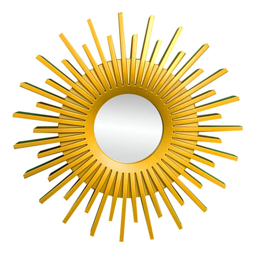 Espelho Redondo Decorativo Para Casa, Ouro Em Forma De Sol