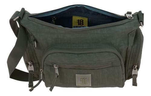 Crossbody Verde Militar Multibolsillos 1818 Zilp