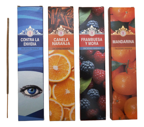Sahumerios Goloka Masala Flat X6 Unidades Fragancia Vainilla - Naranja