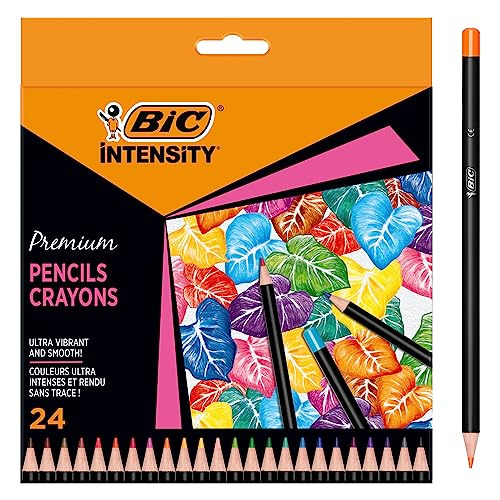 Lápices De Colores Bic Intensity En Estuche De Cartón Prem
