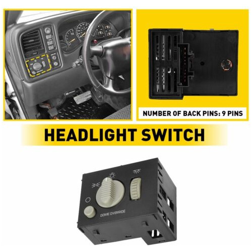 Oxilam Headlight Light Switch For 2001-2002 Gmc Sierra 1 Oad