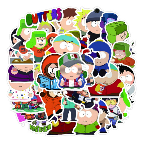 South Park 50 Calcomanias Stickers De Pvc Contra Agua