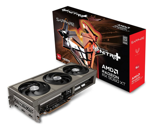 Placa De Vídeo Sapphire Rx 9060 Xt Nitro+ Oc 16gb Gddr6 128b