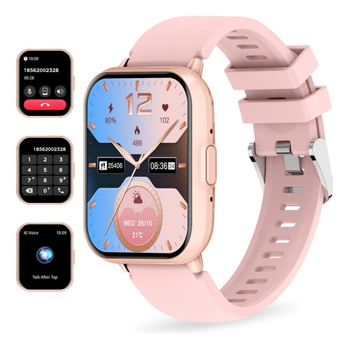 Anfei Smartwatch Reloj Inteligente Hombre Y Mujer Con Llamada Bluetooth, Compatible Con Ios/android, Deportivo, Salud Y Pantalla Hd Táctil De 1.83