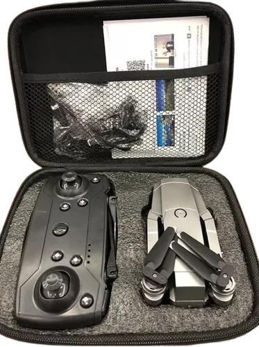 Drone E88 Pro Dual Câmera 4k Wifi 2 Baterias De Cor Preto Ou Cinza