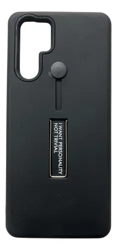 Funda Decelular Con Soporte Y Anillo Para P 30 Pro Negro Lisa