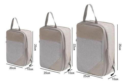 Kl Conjunto De Bolsas De Almacenamiento Comprimido For Beige