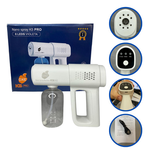  Pulverizador K5 Nano Spray Desinfetante Semfio Vapor Ozonio
