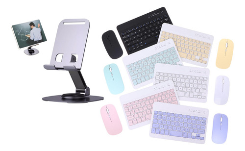 Kit Teclado Mouse Soporte Compatible Con Ipad 10 A2696 10.9 Rgb