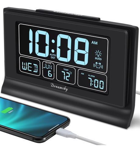 Dreamsky - Reloj Despertador Digital Auto Configurable Con P