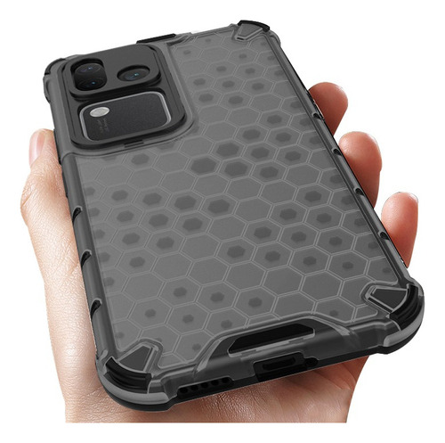 For Vivo V30 5g Honeycomb Pattern Hard Back Shockproof Case