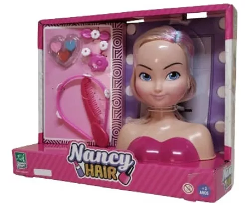 Boneca Princesa Nancy Hair Busto Para Pentear E Maquiar 518