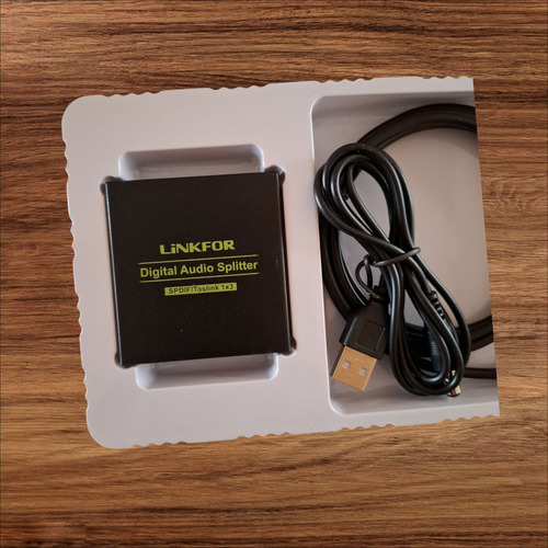 Original Splitter Optico Spdif Audio Digital Tv Divisor