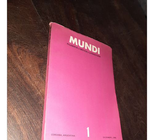 Revista Mundi 1 Filosofia Critica Literatura Borges 1986