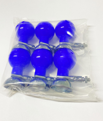 Pera De Silicone Azul Com Eletrodo Ecg (06 Unidades)