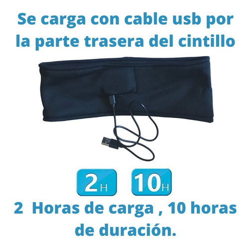 Imagen 2 de 10 de Audífonos Cintillo Bluetooth Usb Dormir, Yoga, Deportes.