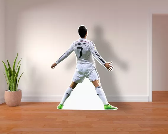 Cristiano Ronaldo Celebrando Figura Tamaño Real Coroplast