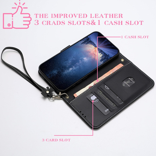 Funda De Piel Sintética Para Xiaomi Poco C65/c55 Rfid, Ranura, Tapa Abatible, Soporte