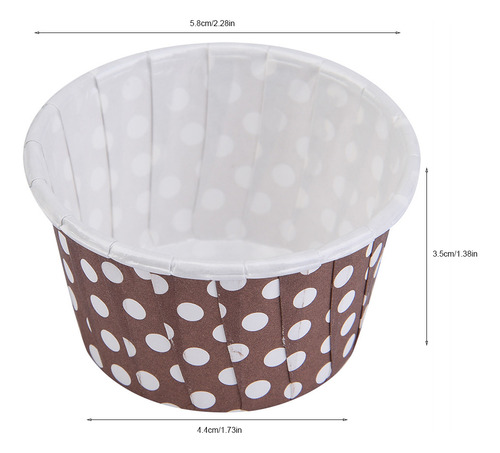 Mini Vaso Redondo Para Tartas, 100 Unidades, Moldes De Papel