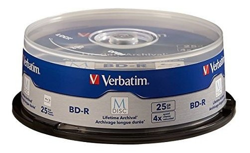 Verbatim M-disc Bd-r 25gb 4x Con Superficie De Marca - Eje D