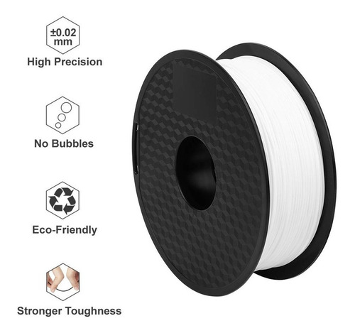 Filamento Para Impressão 3d 1,75mm 1kg Pla Branco