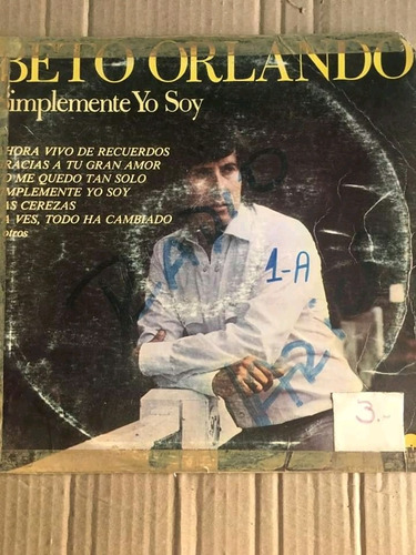 Vinilo Lp Beto Orlando Simplemente Yo Soy 