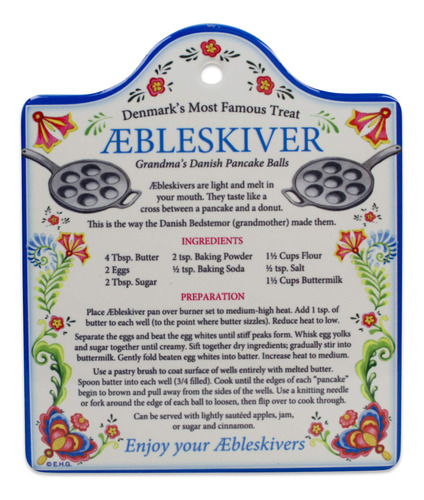 Aebleskiver Receta Decorativa Salvamantel