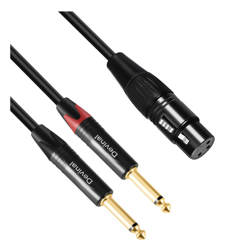Devinal Xlr Hembra Doble 1 4 Microfono Cable Divisor Cuarto