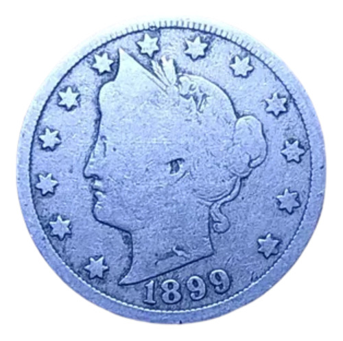 5 Centavos Dólar Eeuu 1899 Moneda Liberty 