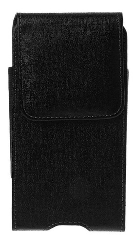 Funda De Cuero Negro Universal Clip De Cinturón Vertical Tel