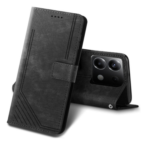 Z Funda Tipo Cartera Para Xiaomi Poco X6 5g Con Hebilla