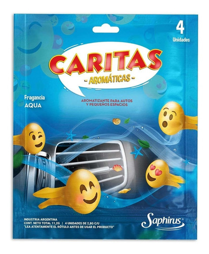 Imagen 2 de 9 de Perfume Fragancia Aromatizante Para Auto Pack X4 - Caritas