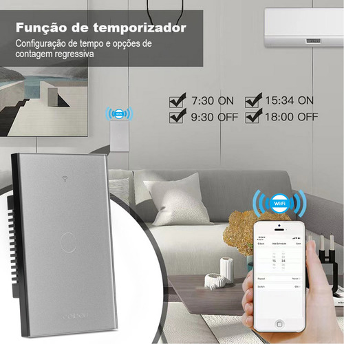 Interruptor Inteligente Wifi Smart Com Neutro Alx 1-4 Botões
