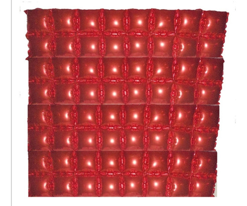 Pared Tipo Panel Globos Inflables 4d Cuadros 2.22mt X 1.42mt Color Rojo