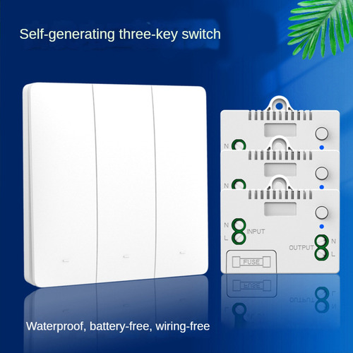 Interruptor Inalámbrico Self-pow Para Lámpara De Pared, Auto
