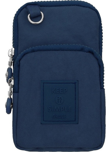 Crossbody Para Dama Porta Celular Juvenil Estilo Sport Jk006 Color Azul / Bl