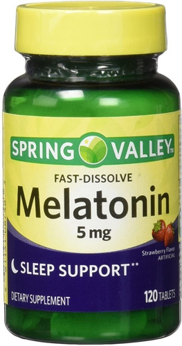 Melatonina 120 Tabs Fresa 5mg Insomnio Dormir Mejor Eg M19