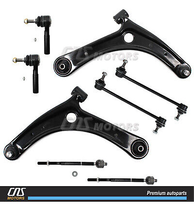 8pc Front Control Arms Sway Bars Tie Rod For 07-14 Cali Ddf