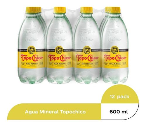 Agua Mineral Topo Chico 12 Pzas De 600 Ml C/u