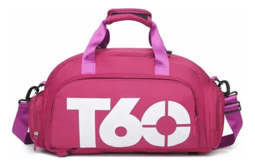 Maleta Deportiva Gym Viaje Mochila Impermeable Calidad T60 G Color Fucsia