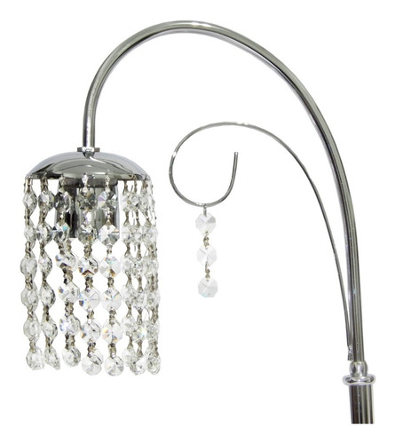 Imagen 7 de 10 de Lampara De Mesa Velador Color Cromo Cristal Cairel Cuotas