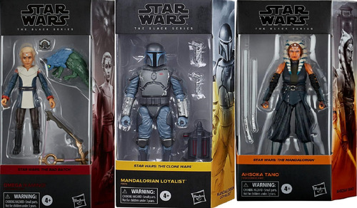 Figuras Star Wars Black Series Ahsoka, Mandalorian Y Omega