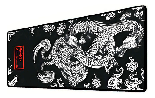 Mouse Pad Grande 60x30 Desk Pad Dragão Chinês Japonês