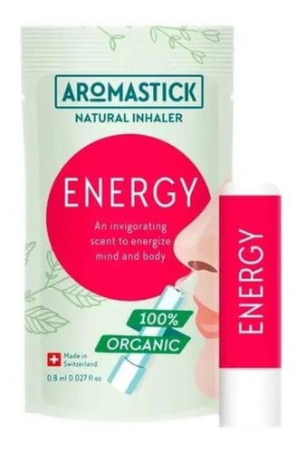Inalador Nasal Natural Energizante Aromastick 100% Orgânico