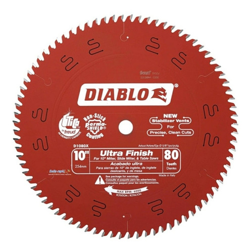 Disco Para Cortar Melamina 10  80 Dientes Marca Diablo.