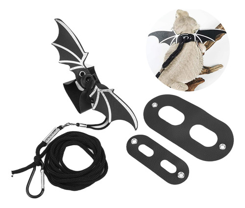 Conjunto De Coleiras Lizard Bow, Gravata, Arnês Ajustável Pa