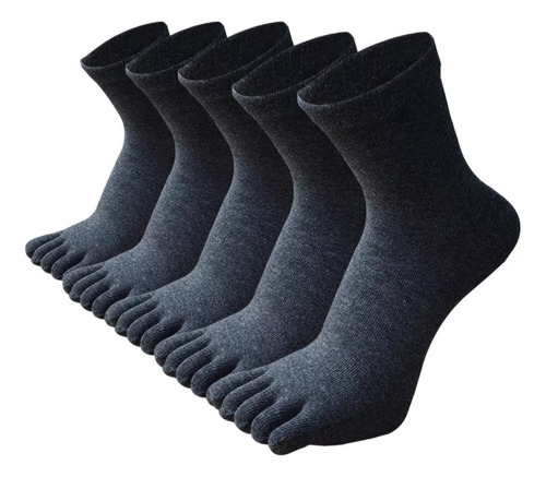 5 Pares De Calcetines De Corte Bajo For Hombre, Dedos