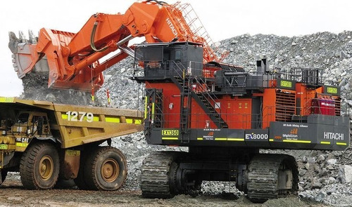 Miniatura Diecast 1/300, Hitachi Ex8000-7, Takara Tomy
